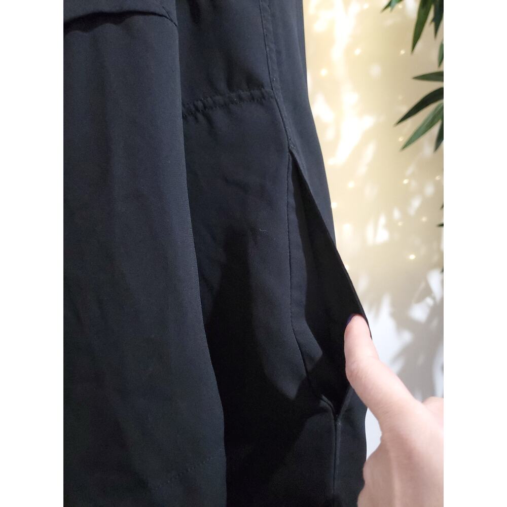 Babaton Aritzia Flowy Modern Trench Coat Womens Size XS Silky Lightweight Black - Picture 6 of 12